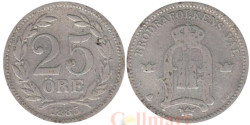 Швеция. 25 эре 1885 год. Король Оскар II.