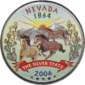  США. 25 центов 2006 год. Квотер штата Невада. цветное покрытие (P). 