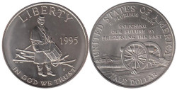 США. 1/2 доллара 1995 год. Сражения гражданской войны. (BU)