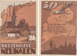 Бона. Германия. Нойкален 50 пфеннигов 1922 год. Нотгельд. (XF)