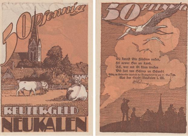  Бона. Германия. Нойкален 50 пфеннигов 1922 год. Нотгельд. (XF) 