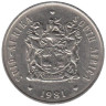  ЮАР. 20 центов 1981 год. Протея артишоковая. 