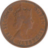  Восточные Карибы. 2 цента 1964 год. Королева Елизавета II. 