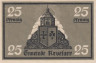  Бона. Германия. Кевелар 25 пфеннигов 1921 год. Нотгельд. (XF) 