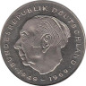  Германия (ФРГ). 2 марки 1977 год. Теодор Хойс. (D) 