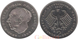 ФРГ. 2 марки 1977 год. Теодор Хойс, 20 лет Федеративной Республике (1949-1969). (D)