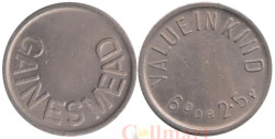 Великобритания. Жетон игровой 6 DOR 2.5 P Gainesmead.