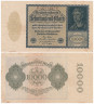  Бона. Германия (Веймарская республика) 10.000 марок 1922 год. Молодой человек. P-72a.2 (F) 