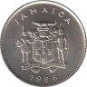  Ямайка. 5 центов 1986 год. Острорылый крокодил. 