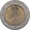  Германия. 2 евро 2002 год. Федеральный орёл. (D) 
