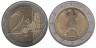  Германия. 2 евро 2002 год. Федеральный орёл. (D) 