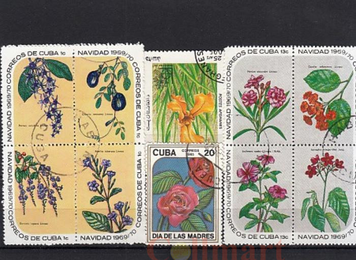  Набор марок. Цветы. 10 марок. (Н-53) 