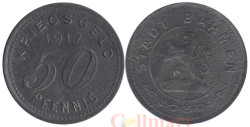 Германия. Бармен. 50 пфеннигов 1917 год. Нотгельд.