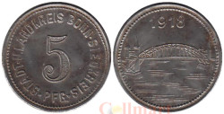 Германия. Бонн. 5 пфеннигов 1918 год. Мост. Нотгельд.