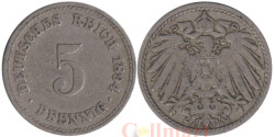 Германская империя. 5 пфеннигов 1894 год. (A)