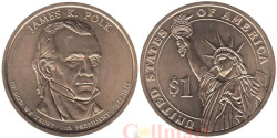 США. 1 доллар 2009 год. 11-й президент  Джеймс Нокс Полк (1845-1849). (P)