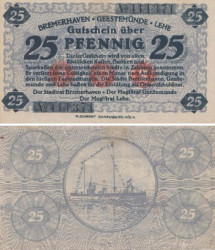 Бона. Германия. Бремерхафен 25 пфеннигов 1918 год. Нотгельд. (XF)