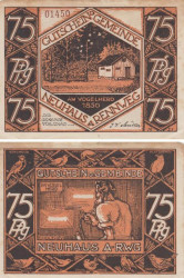 Бона. Германия. Нойхаус-ам-Реннвег 75 пфеннигов 1921 год. Нотгельд. (VF)