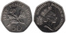  Гернси. 50 пенсов 1990 год. Цветы. 