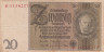  Бона. Германия (Веймарская республика) 20 рейхсмарок 1929 год. Вернер фон Сименс. (фоновая буква M) P-181a/2 (F) 