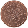  Германия. 2 евроцента 2006 год. Дубовые листья. (J) 
