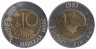  Финляндия. 10 марок 1993 год. Глухарь. (AU) 