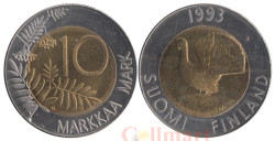 Финляндия. 10 марок 1993 год. Глухарь. (AU)