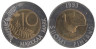  Финляндия. 10 марок 1993 год. Глухарь. (AU) 