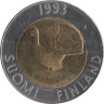  Финляндия. 10 марок 1993 год. Глухарь. (AU) 