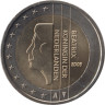  Нидерланды. 2 евро 2005 год. Портрет королевы Беатрикс в профиль. 