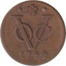  Голландская Ост-Индская компания (VOC). 1 дуит 1744 год. 
