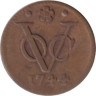 Голландская Ост-Индская компания (VOC). 1 дуит 1744 год. 