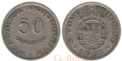 Сан-Томе и Принсипи. 50 сентаво 1951 год.