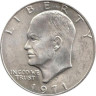  США. 1 доллар 1971 год. Эйзенхауэр, серебряный доллар. (S) 