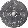  Норвегия. 1 крона 1998 год. Птица в винограднике. 