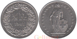 Швейцария. 1/2 франка 1981 год. Гельвеция.