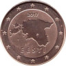  Эстония. 1 евроцент 2017 год. 