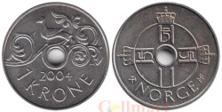 Норвегия. 1 крона 2004 год. Птица в винограднике.
