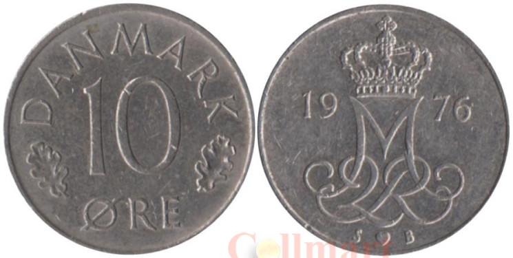  Дания. 10 эре 1976 год. 