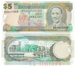 Бона. Барбадос 5 долларов 2007 год. Франк Воррел. (Пресс)