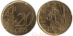 Франция. 20 евроцентов 2001 год. Сеятельница.