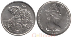 Новая Зеландия. 5 центов 1968 год. Гаттерия.