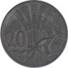  Богемия и Моравия. 20 геллеров 1941 год. Колосья пшеницы. 