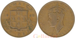 Ямайка. 1 пенни 1938 год. Король Георг VI.