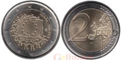 Испания. 2 евро 2015 год. 30 лет флагу Европейского союза.