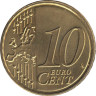  Нидерланды. 10 евроцентов 2010 год. Портрет королевы Беатрикс в профиль. 