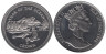  Остров Мэн. 1 крона 1998 год. Год океанов - пингвины и морские котики. 