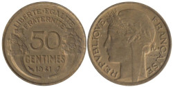 Франция. 50 сантимов 1941 год. Марианна.