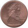  Гамбия. 1 пенни 1966 год. Парусник. 