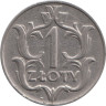  Польша. 1 злотый 1929 год. Герб. 